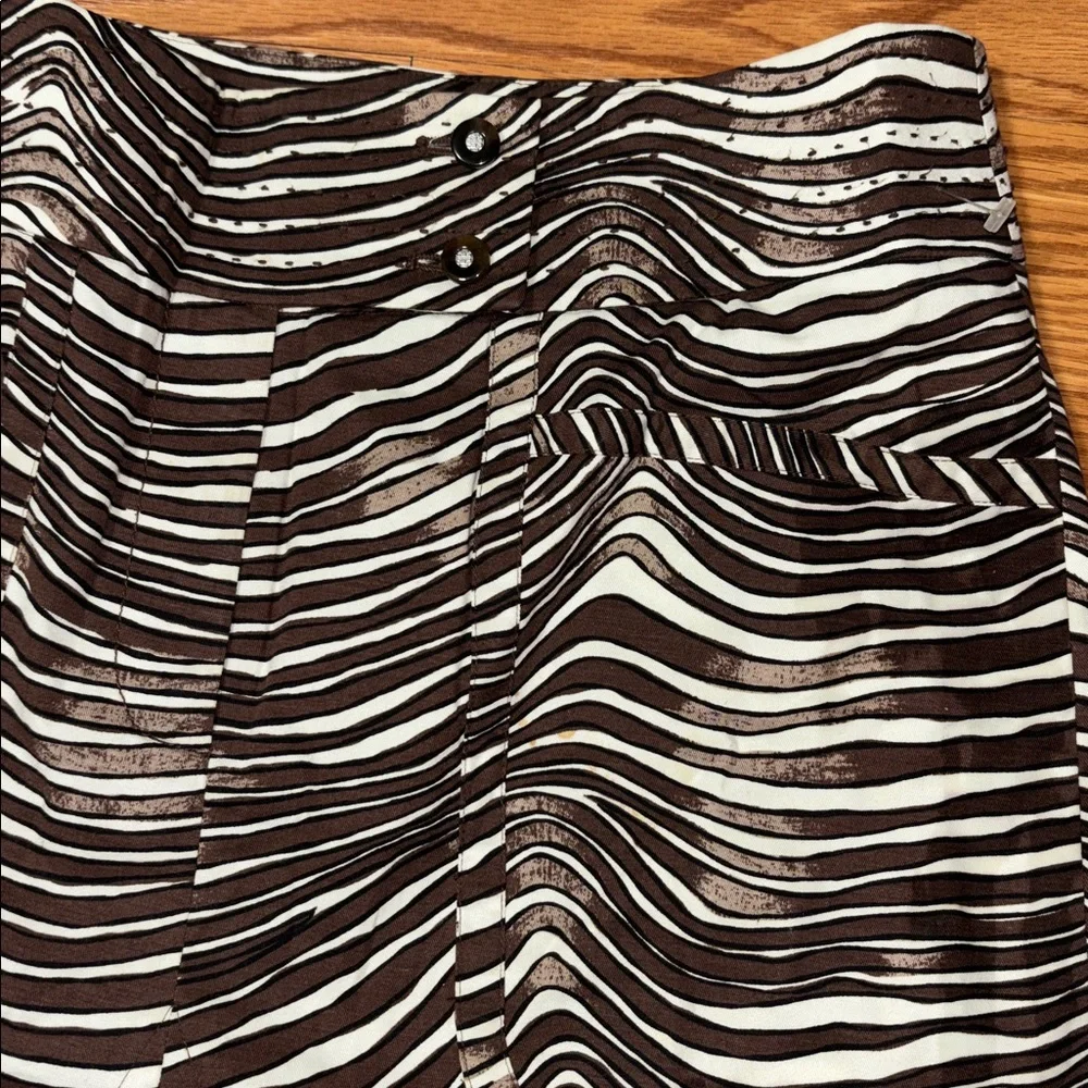 Tory Burch Black and White Mini Skirt
